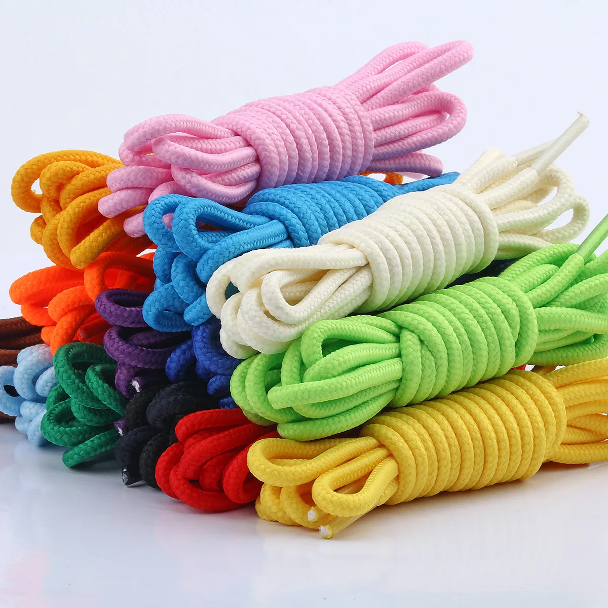 Round Colored Running Sports Shoelace 0.5-2m Casual Sweater And Casual Rope