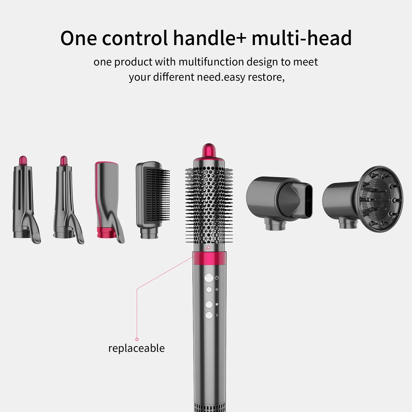 Многофункциональный фен для волос с отрицательными ионами холодного и горячего воздуха