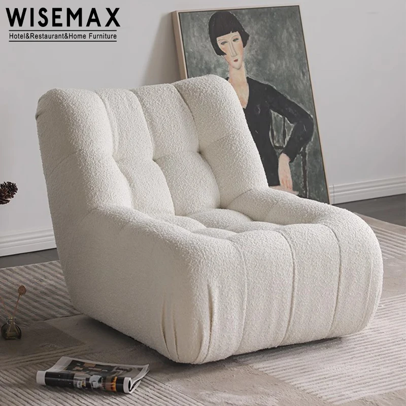 WISEMAX мебель модный шезлонг ленивый стул Тедди односпальный диван вращающийся металлический базовый для отдыха дома и офиса гостиной
