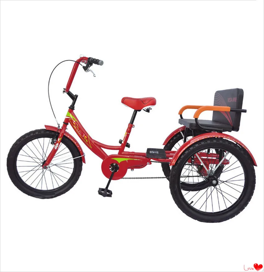 J triciclo de bicicleta carga cubierto familiar para adulto carga bicicletas para 2 adultos
