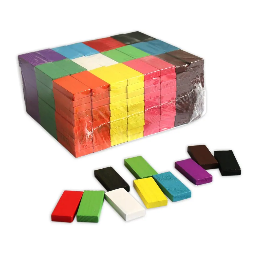 Customized  1000pcs wooden play 9 12 dominoes festool blocks games set in wooden box