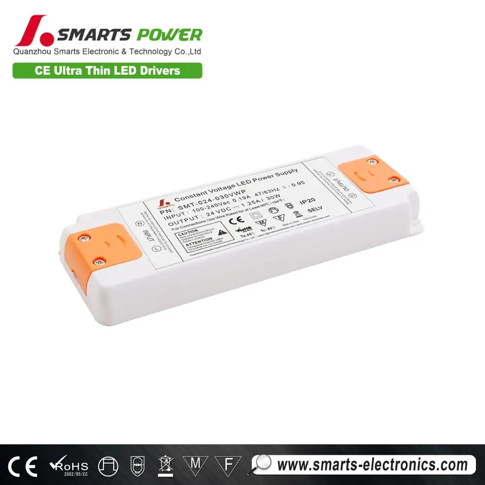 Transformer 220v 24v LED Power Supply Constant Voltage Led Driver 30 Watt Slim