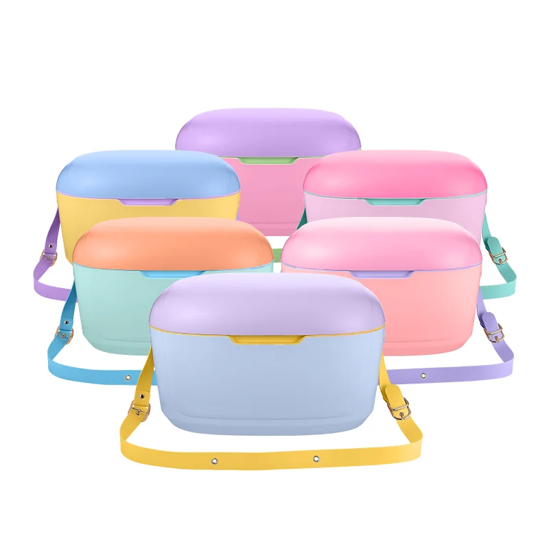 Double Wall Stainless Steel Portable Cooler, Pimk, for Camping 12QT Modern Girls Cooler