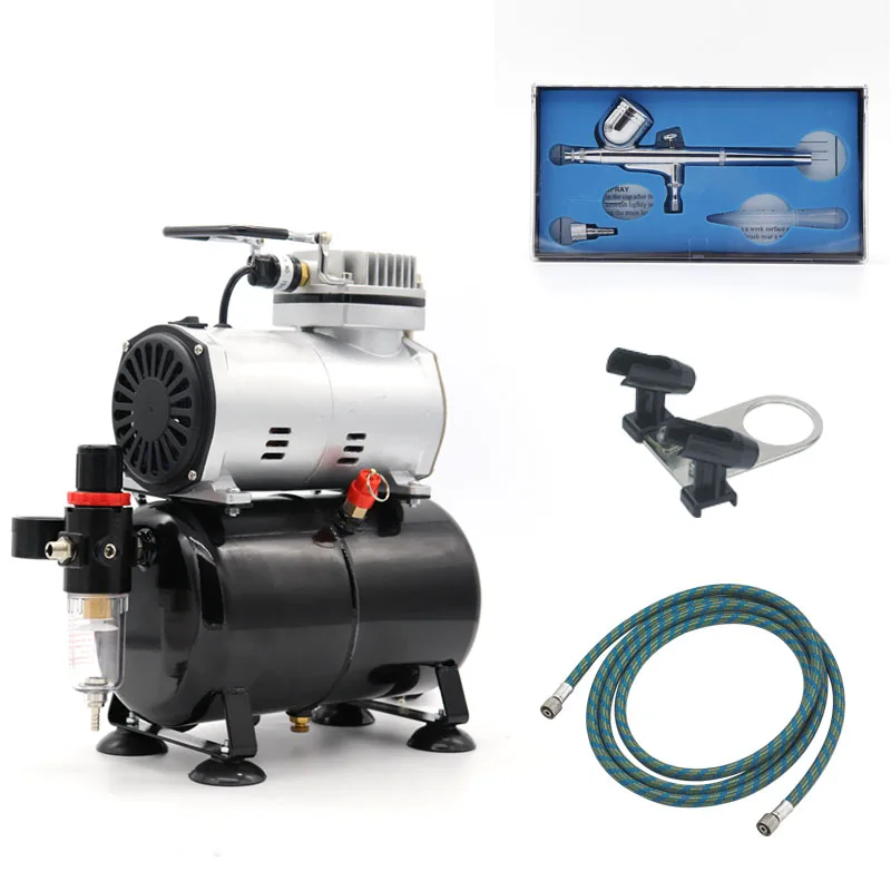 900W 8Bar Portable Oil-free Mini Ac Piston Type Air Compressor Silent Oil free