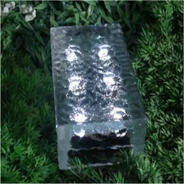 HANKO Wholesale Outdoor Pavement Solar LED Ice Glass Brick for Garden Decoration Light
