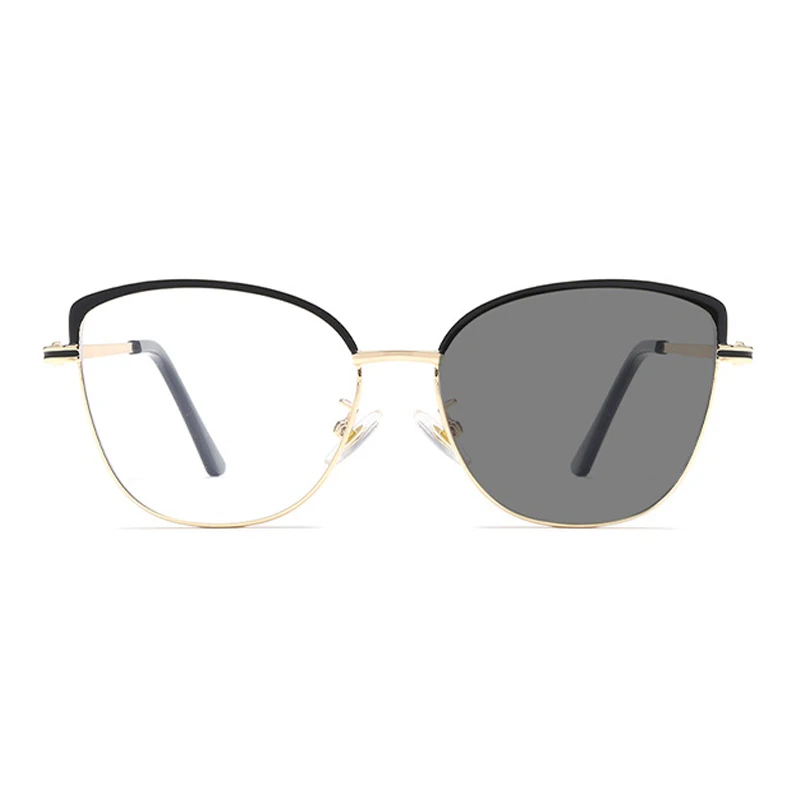 6507 Cat Eye Vintage Photocromic 2 in 1 Besi Frame Computer Photochromic Anti Radiasi Optical Glasses Frames