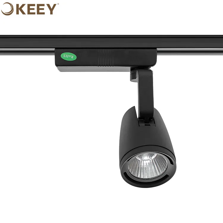 2020 keey hot sale 10w black 3-wire led track light special design omni-directional adjustable track led light DG314