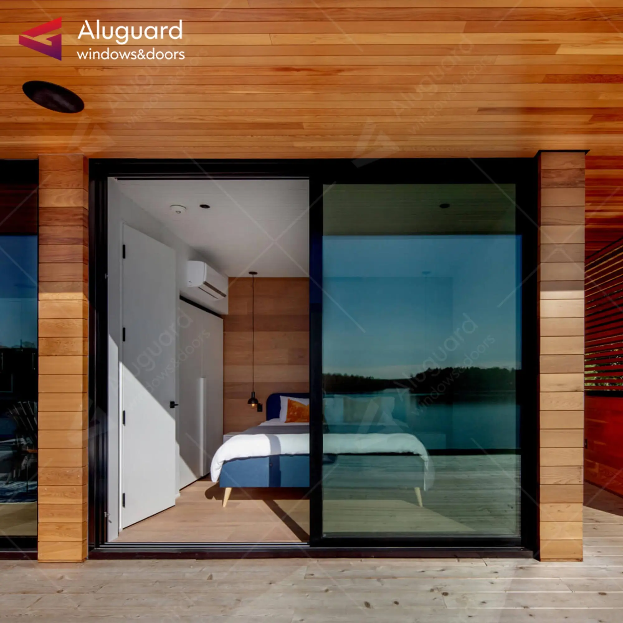 residential entrance glass sliding doors Modern design customized aluminium slide patio door