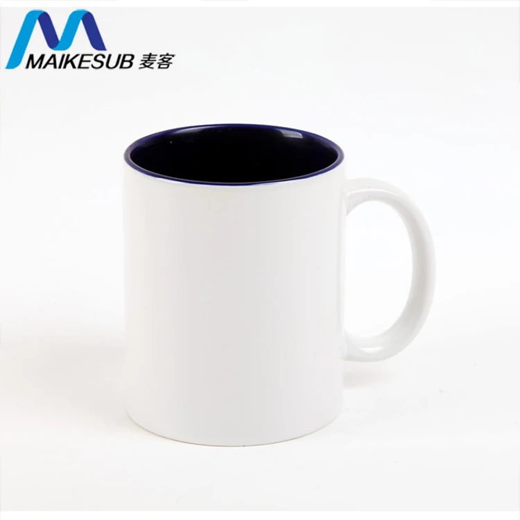 Print logo sublimation blank color inside coffee mug