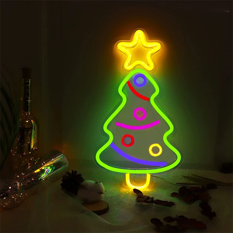 romantic Coconut Palm Tree Neon Signs Lamp LED Neon Light with Holder Base neon lights sign for wall decor