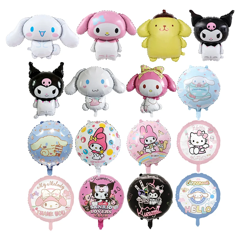 Hot Sale Pom Pom Purin Kuromi Baby Cinnamoroll balloon set For Birthday Party Decoration Balloons My Melody Globos
