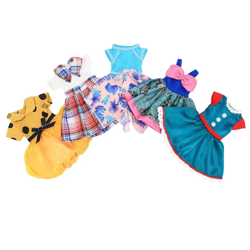 Custom Lovely 14.5 inch Vinyl Doll Suit , 3D Rooted Blond Hair Action Figure Vinyl Doll Dress , OEM Plastic Toy Doll Costumes