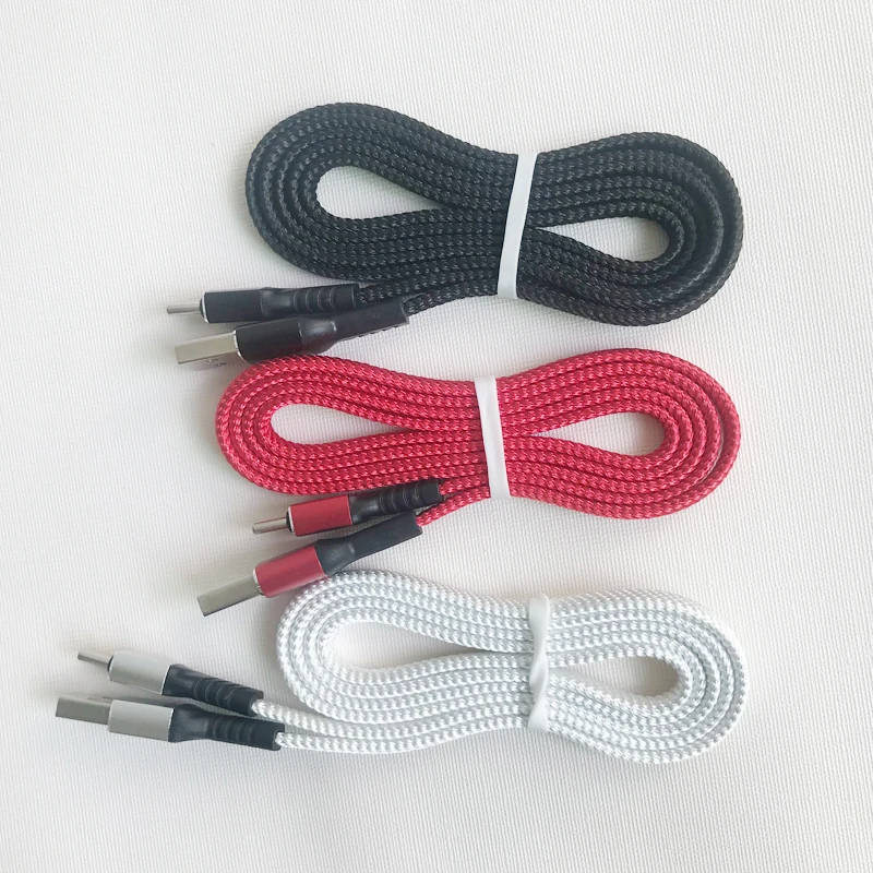 
New Design Repeat Cut Repairable Charging Cable Flat Wire USB Cable for Type-C Micro USB 
