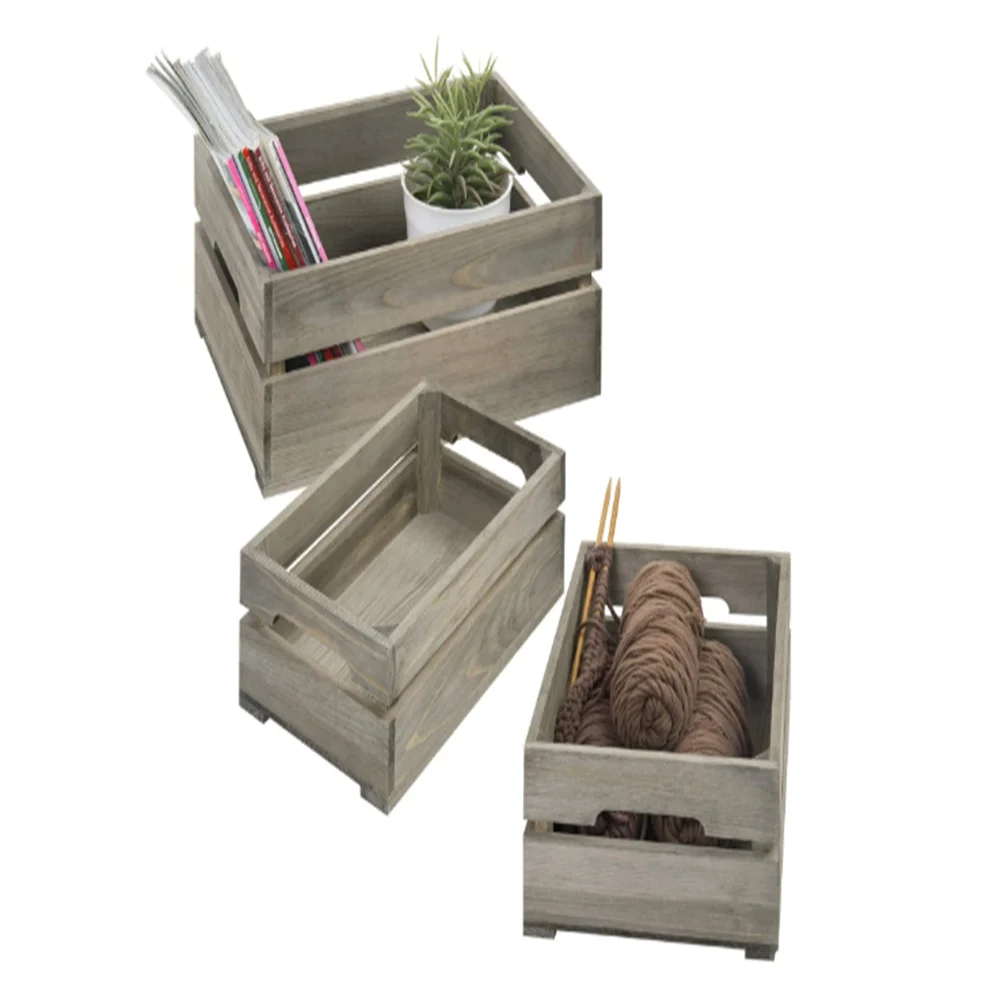 Ясень-гнездо, коричневые деревянные ящики с акцентом, ящики для хранения, ручки, ручки, стильные ящики-гнезда в деревенском стиле