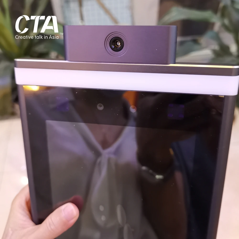 Ai 8inch dynamic thermal facial recognition system stand device body temperature measurement door access control