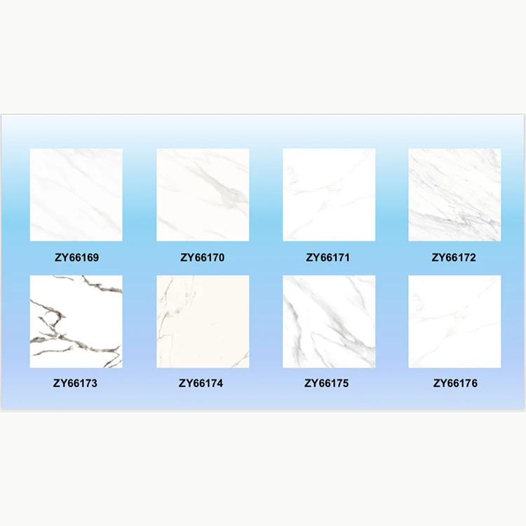60x60 Glossy Carrara White porcelanato flooring tiles Standard White Marble Ceramic Tile For Floor