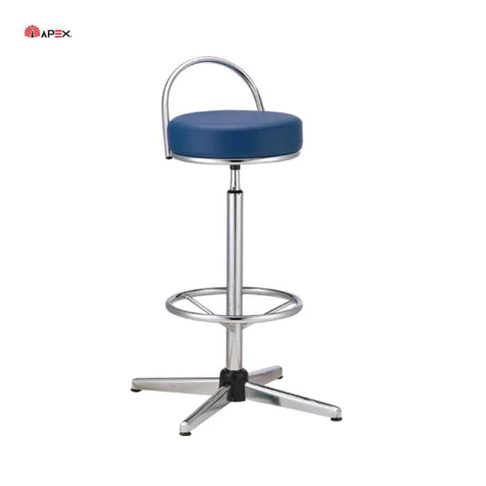 New Modern Design Adjustable Chrome Velvet Legs Fabric Seats Swivel Bar Stool Chair for Bar Lounge