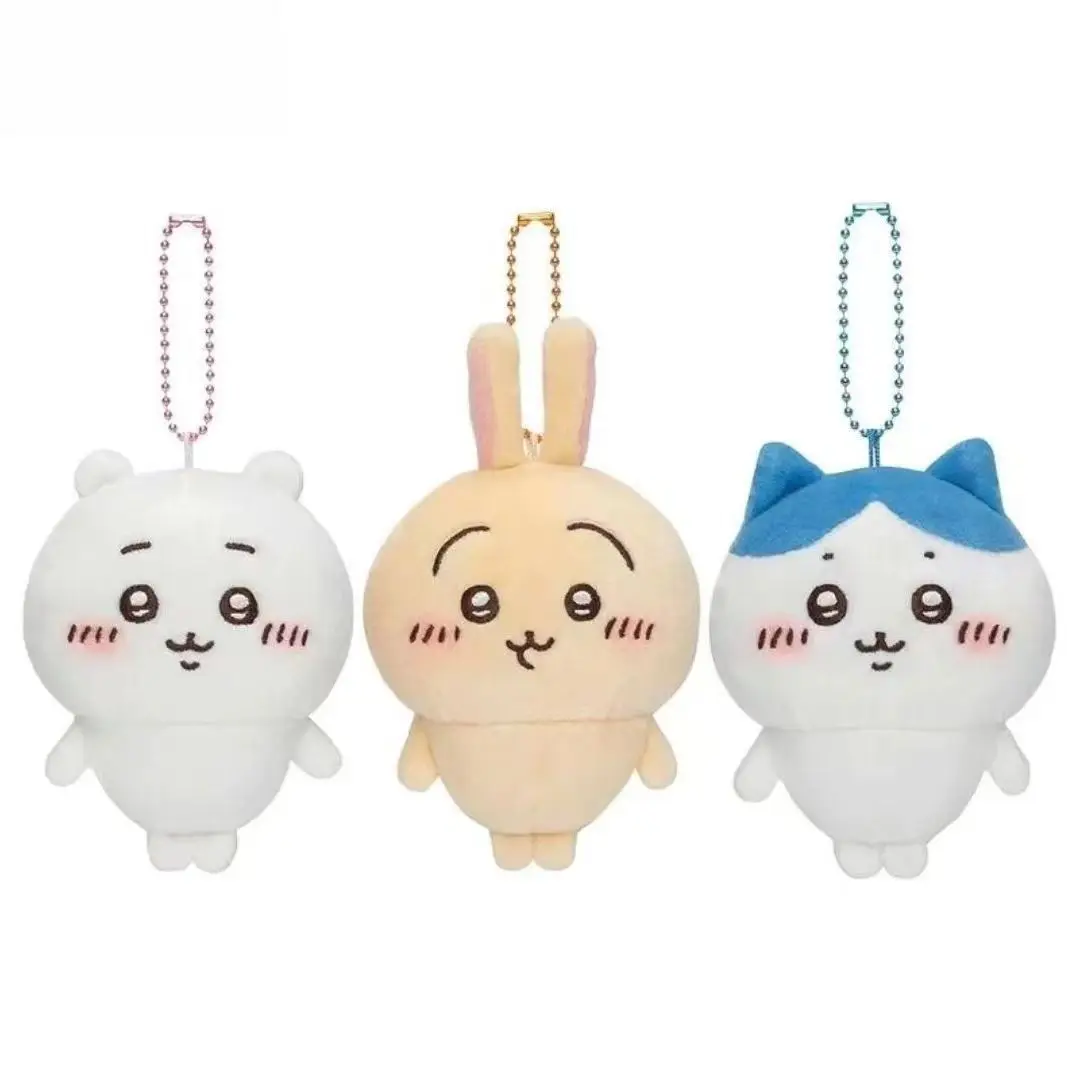 Wholesale chiikawa stuffed making design cute soft key chain keyring plush toys keychain