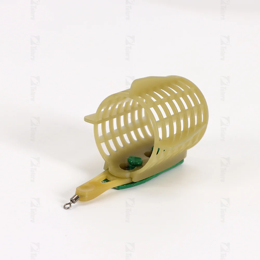 TOLURE Carp Fishing Feeder Bait Cage Lure Holder Basket Cage Fishing Trap Fishing Accessory with Lead 20G Sinker