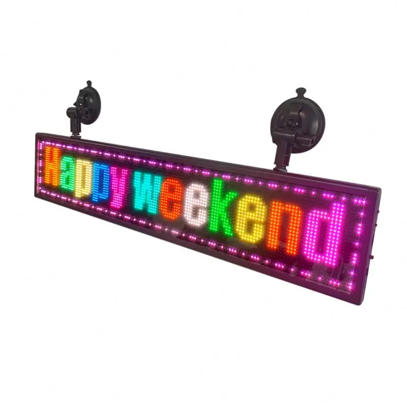 24*192 Pixs 99cm 5V Car LED Sign Board Messages Scrolling Display Panel WIFI Programmable Screen For Windows, Shop, Store, Bus