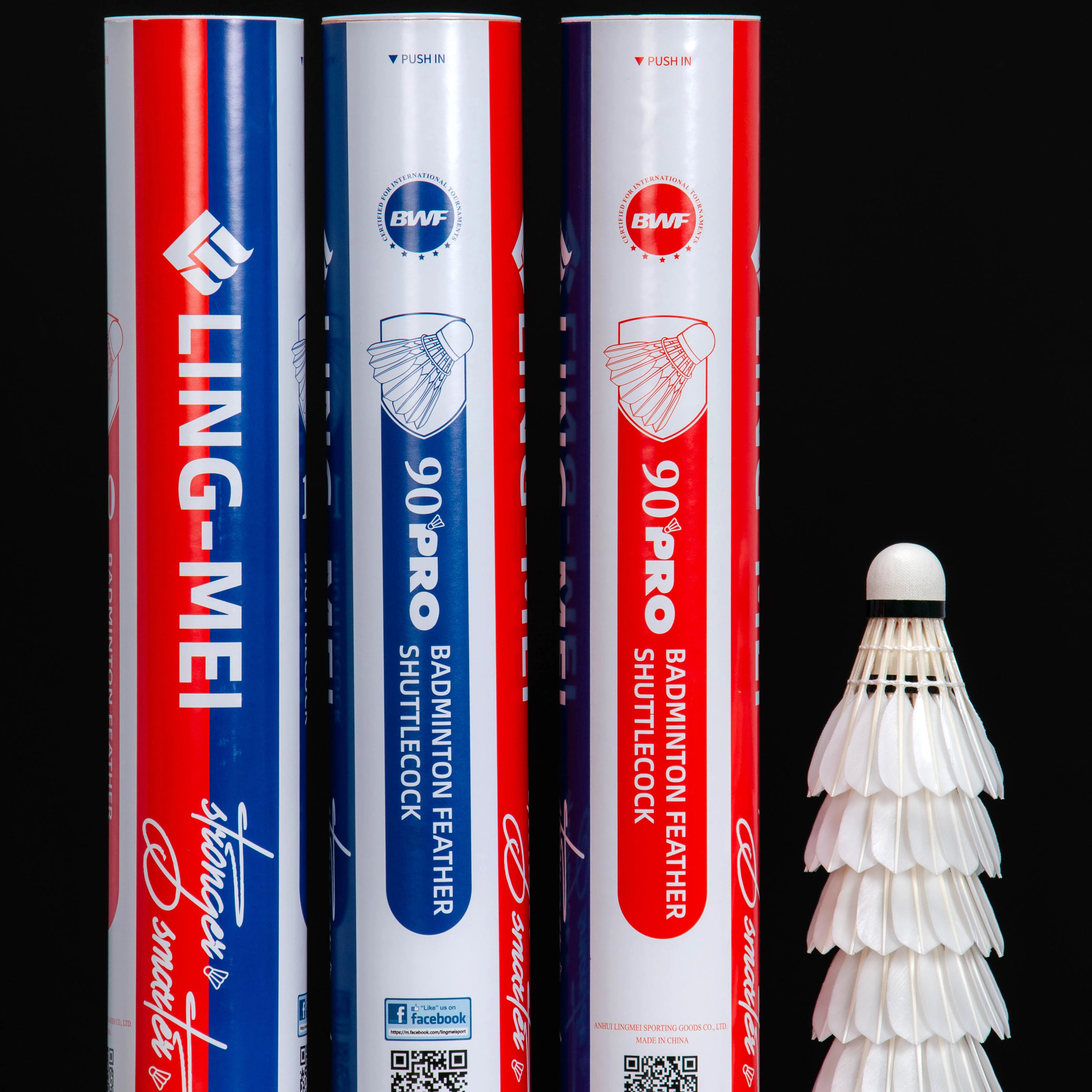 lingmei 90 Pro natural cork class a goose feather badminton shuttle cock