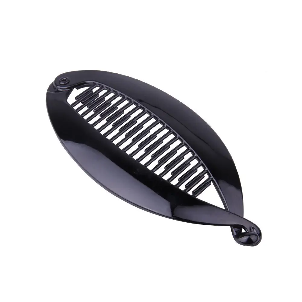 Wholesale Korean Fashion Large Simple Hair Clips Handmade DIY Rubber Paint Resin Material Banana Clip