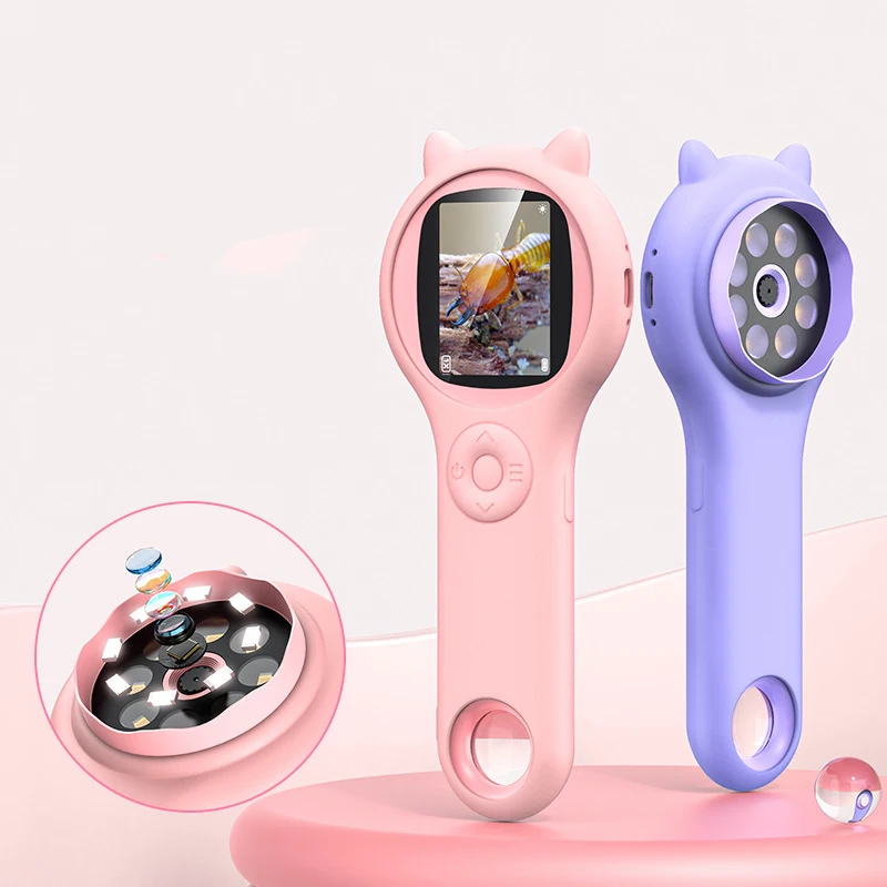 Hot 500 Times Ultra Clear Microscope Kids Digital Microscope Does Not Hurt The Eye Light Source Microscope