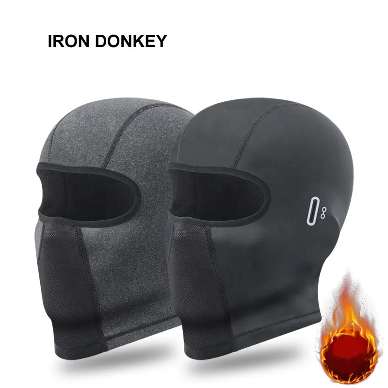 IRONDONKEY Winter Insulation Fleece Skiing Face Protection Mask Windproof Motorcycle Riding Head Cover Scarf for Cycling