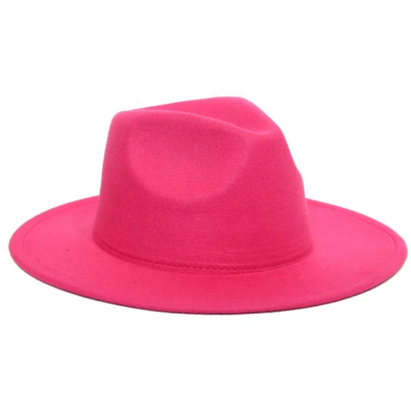 Custom men fashion wide brim jazz wool felt fedora trilby hat