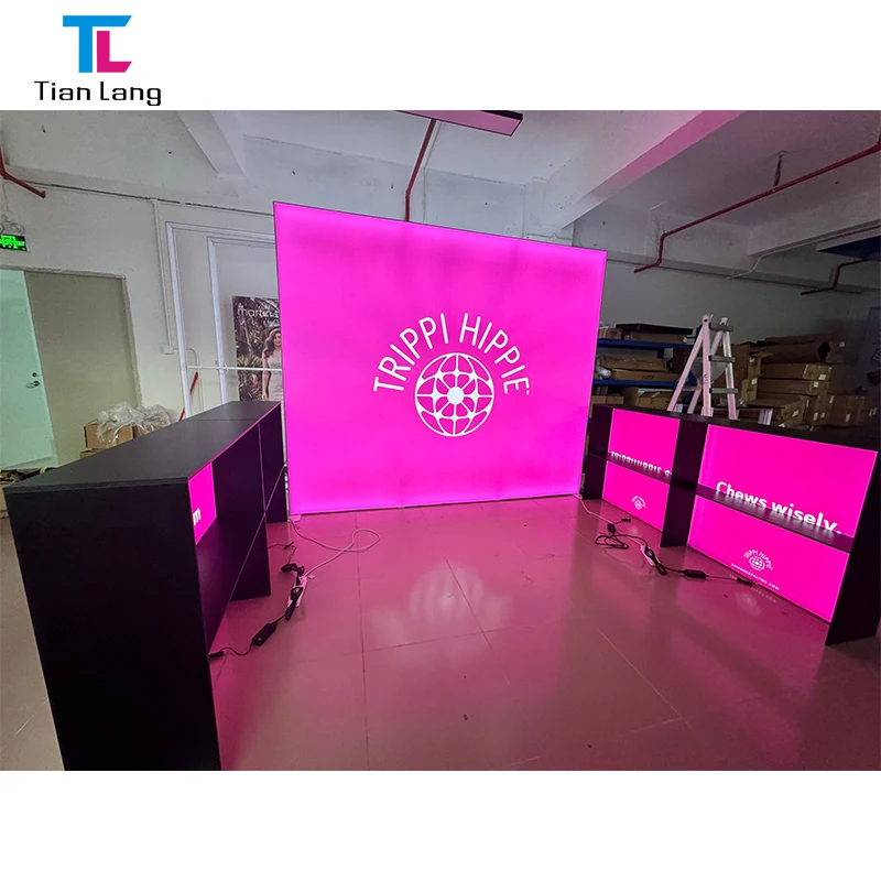 TianLang 3D Design Trade Show Display Booth Portable Advertising Light Boxes Exhibition Booth 3x3 For Expo