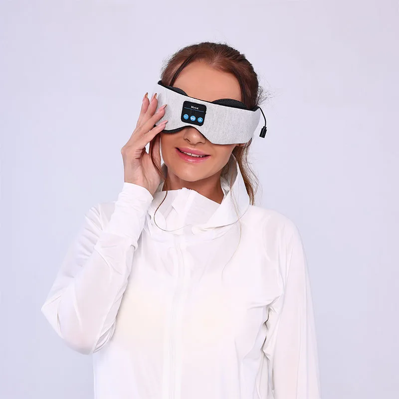 New Arrival Private Label Sleep Headphones Wireless Blue tooth Music Travel Eye Sleeping Mask for Home office car
