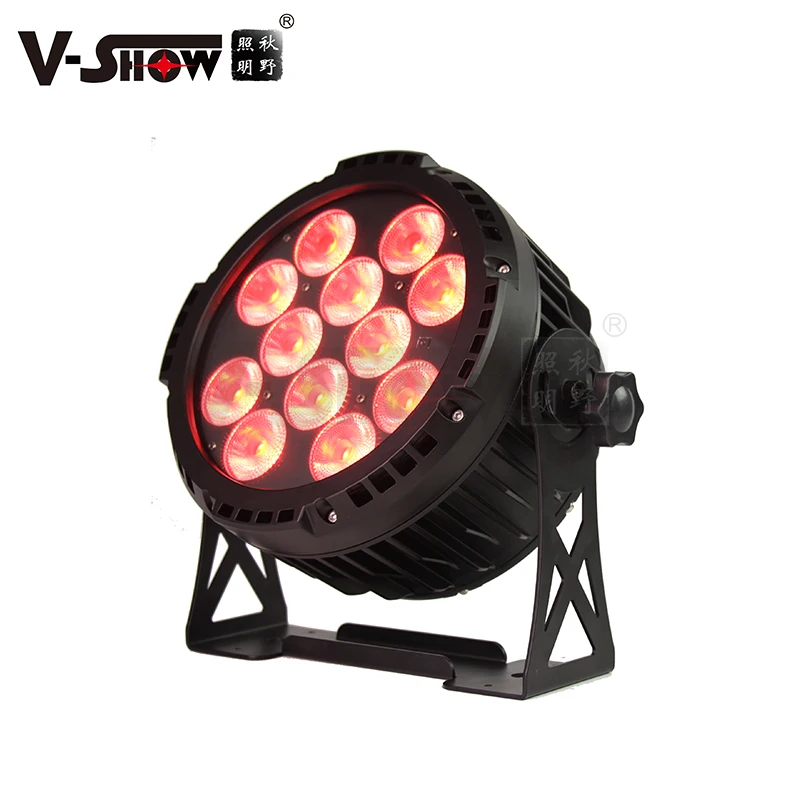 V-Show Outdoor Stage Lights 12 * 18W RGBWA UV Par IP65 Waterproof LED Battery Powered Uplights Par Lights