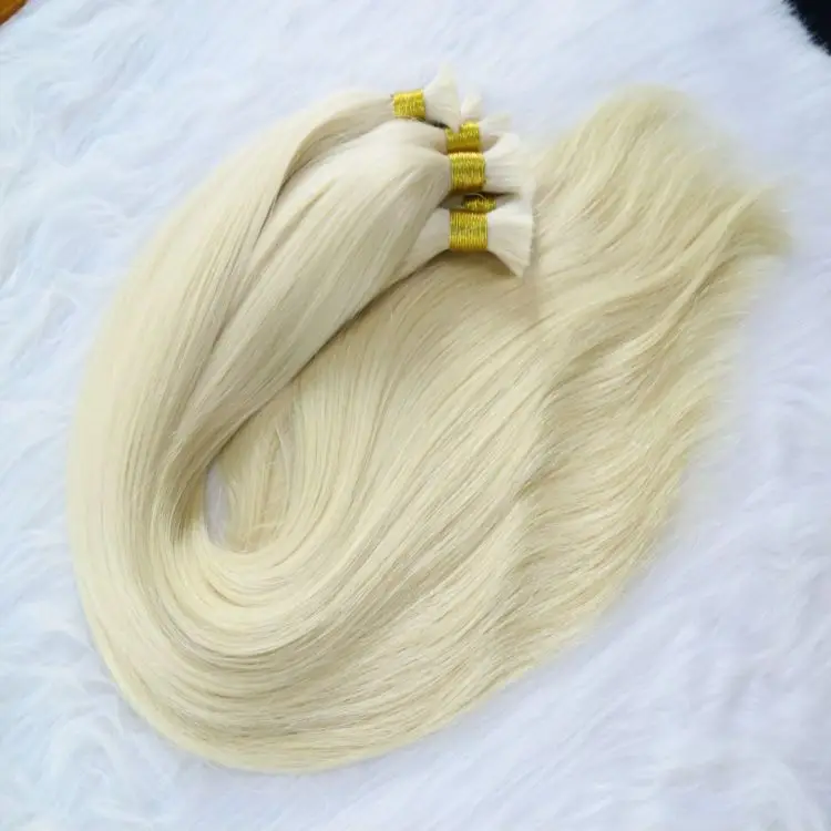 100% real Remi hair # 60 # 613 natural color for high-quality salons Cabelo a Granel