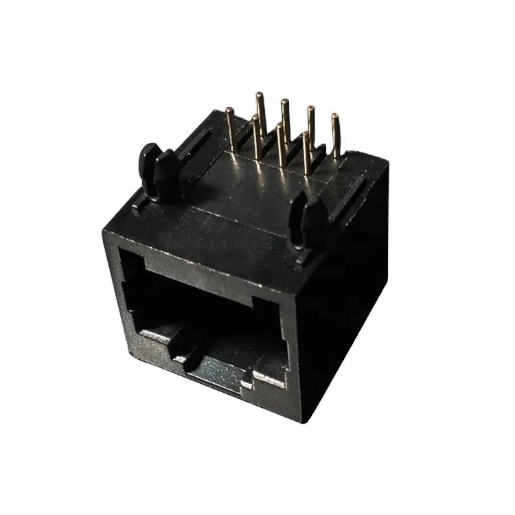 SMT RJ45 RJ11 modular jack ethernet 4p4c 6p6c right angle dip male to female connector board mount telephone jack PCB socket