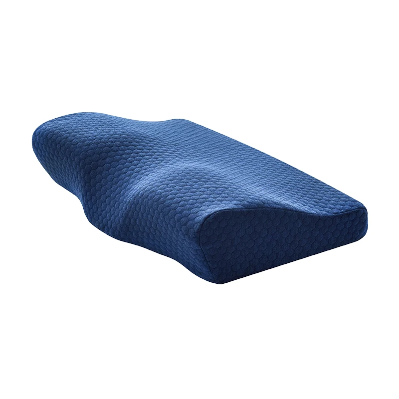 
Butterfly Pillow-Water Molecule-Navy Blue Factory Price Amazon Latest Foam Pillow Collection Anti Snore Butterfly Pillow 