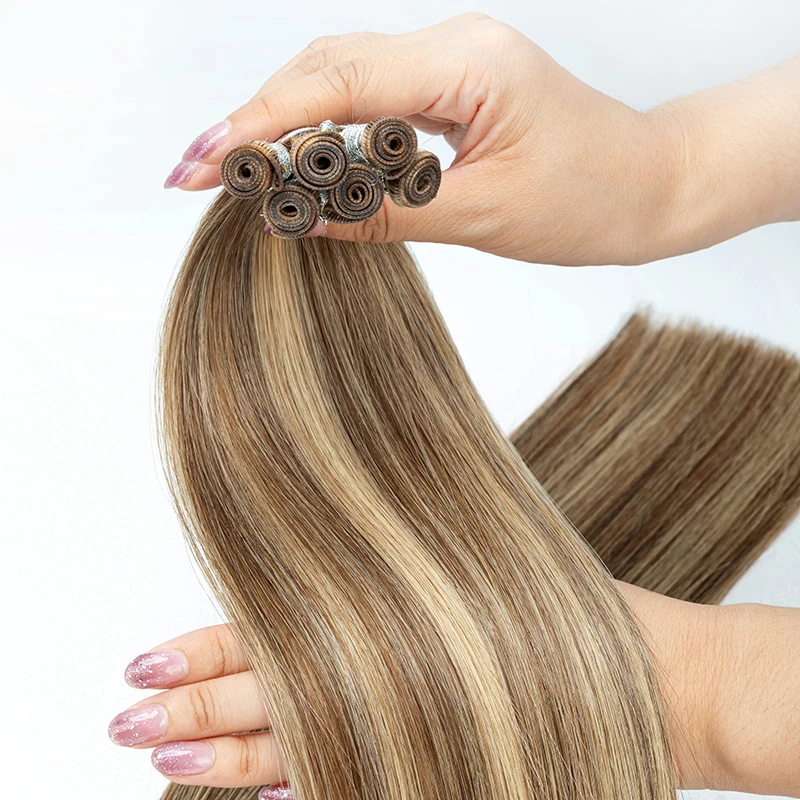 Hot Sale Genius Weft Can Be Cut Cuticle Aligned Genius Weft Hair Extensions Russian Hair