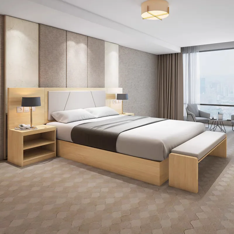 Custom 5 Star Modern Hospitality Furnishings Design Hotel Bed Room Furniture Bedroom Set