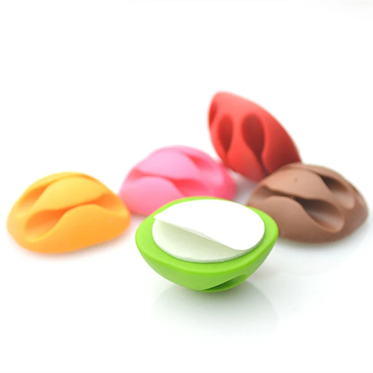 Factory wholesale hot sale multipurposeThree hole self adhesive wire clip/Silicone electrical wire clip