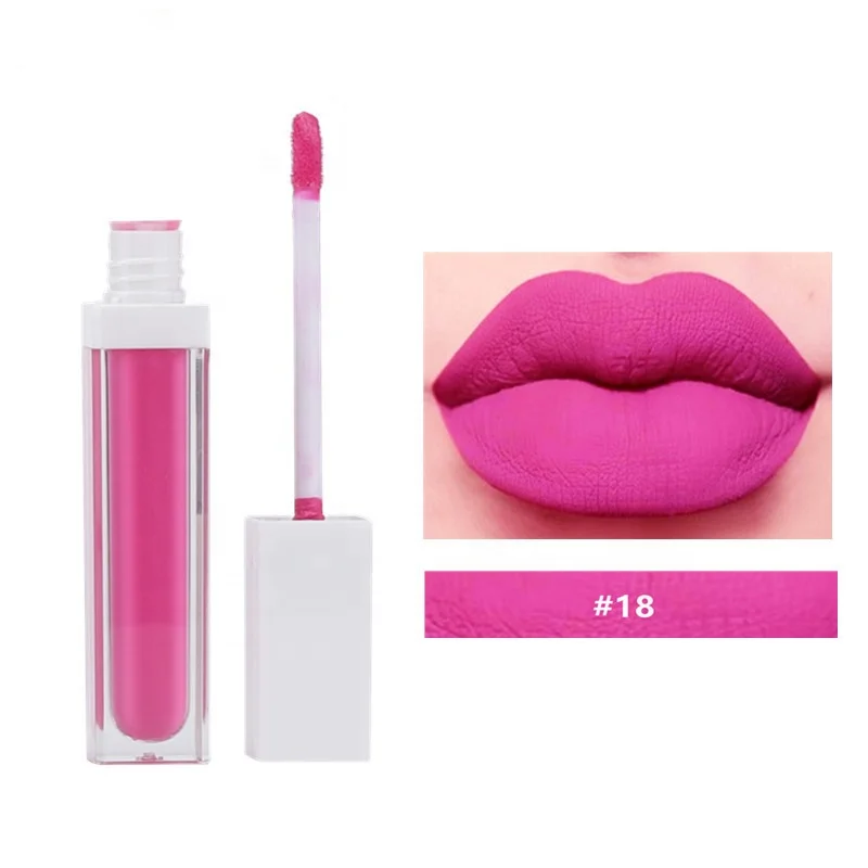 Wholesale Custom Logo Natural Organic Pink Lipstick Waterproof high pigment Matte Liquid Liptsick Luxury