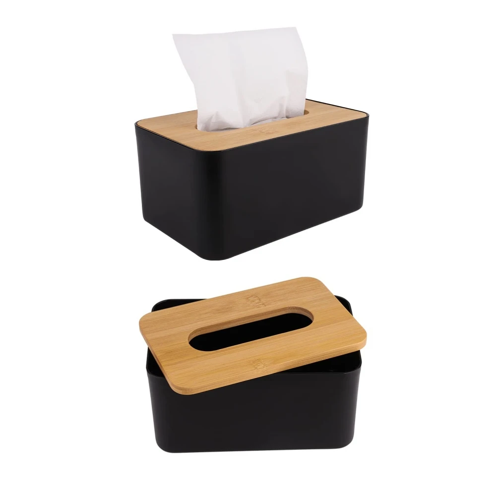 Eco-friendly Paper Tissue Box Holder Paper Towel Case Car Tissue Box Cover Decor Bamboo