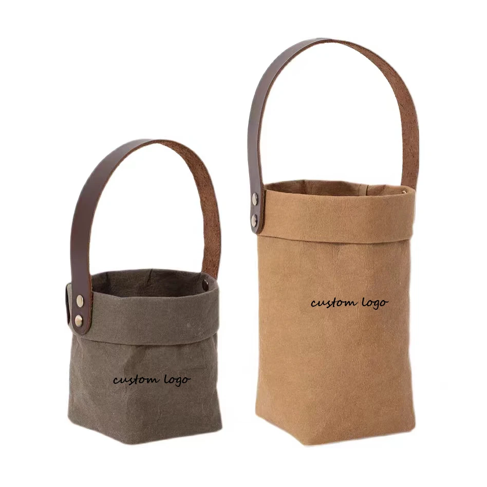 custom logo Drawstring Pouches Ornaments Wedding Christmas Bag Water Bottle Suede Insulated cup sleeve for Bottle Holder