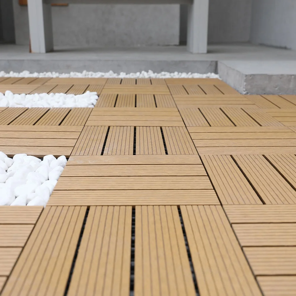 outdoor usage durable waterproof weather resistant WPC DECKING interlocking tiles