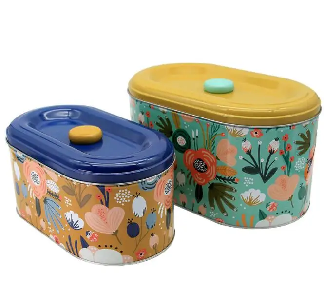 
Metal Cans Food Tinplate Big Tin Box Biscuit Snacks Packaging Set 