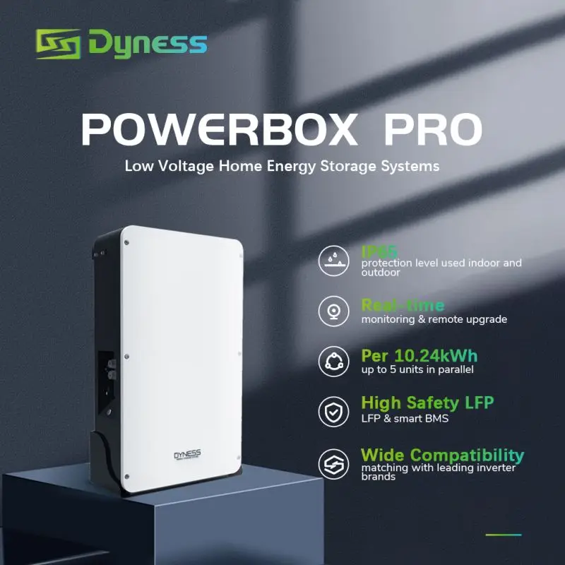 Аккумуляторная батарея Dyness Pro 10 24 кВтч литий-ионная 51 2 В 200Ah с контроллерами MPPT и PWM для домашнего использования