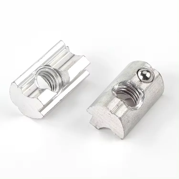 40*40mm Aluminium  T-nut M8 Threaded Self-Aligning Slide-in T-Slot Nut for solar panel mounting