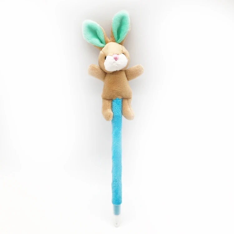 Plush Ball Ballpoint Pens animal head cute kawaii lovely stuffed plush toy pen