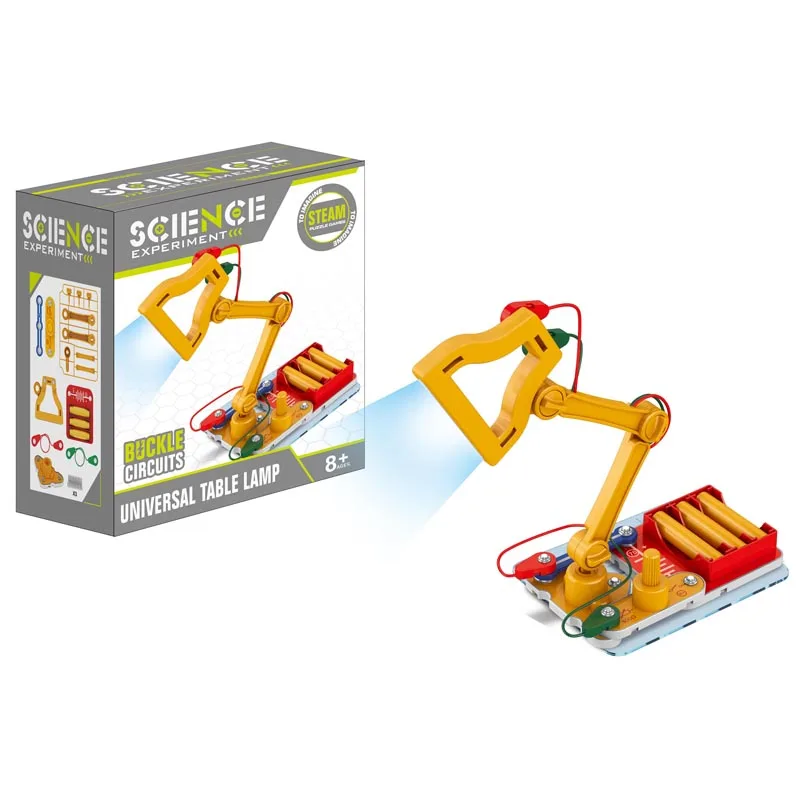 Gift box packing DIY simple circuit assembly universal 360-degree adjustable table lamp physical education toys for desktop