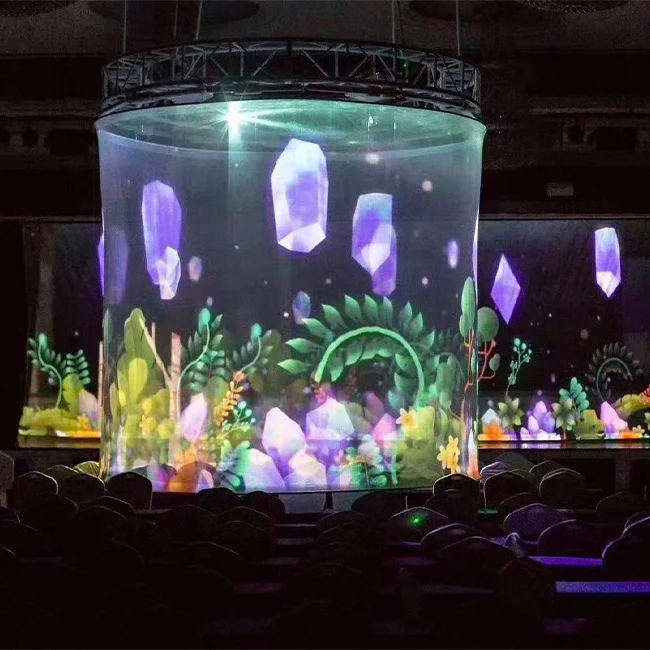 6m width big size Magical 3D Holographic Mesh Screen projection screen Transparent 3d Hologram Gauze screen Advertising Mesh