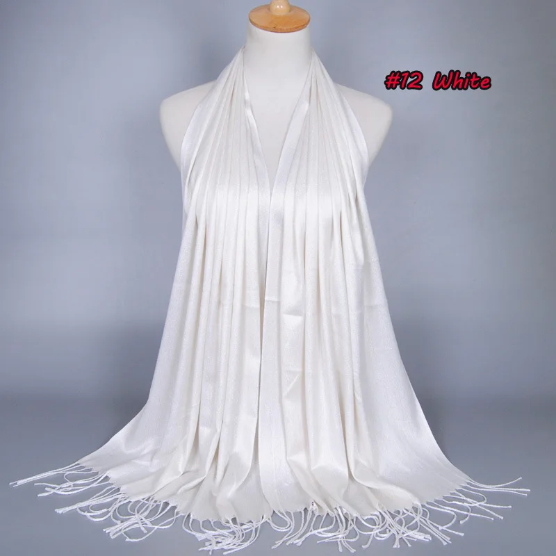 Women Solid Color Cashmere Scarves with Tassel 2019 Autumn New Soft Warm Lady Girls Wraps Thin Long  Shawl Scarf
