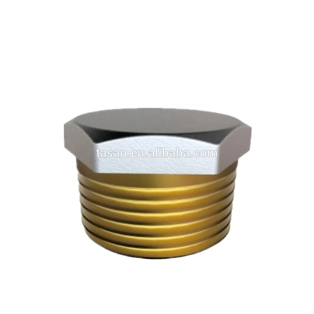 S7108 brass fitting MALECAP NICKEL PLATED BSP THREAD FOR hpb57-3 BRASS